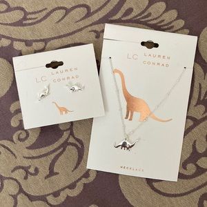 Dinosaur Necklace & Earrings